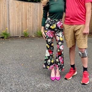 Dolce & Gabbana floral print cropped flare pants